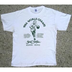 1986 Boston Celtics World Champs - Larry Bird - T-Shirt  M
